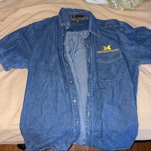 Vintage university of Michigan utilities denim jacket size XL